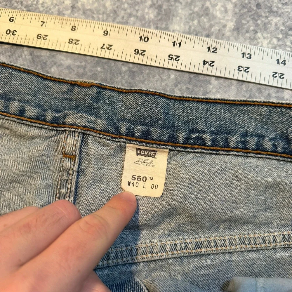 Vintage‎ Levi's 560 Mens =Relaxed Fit Denim Jean Shorts Size 40 Blue Light Wash